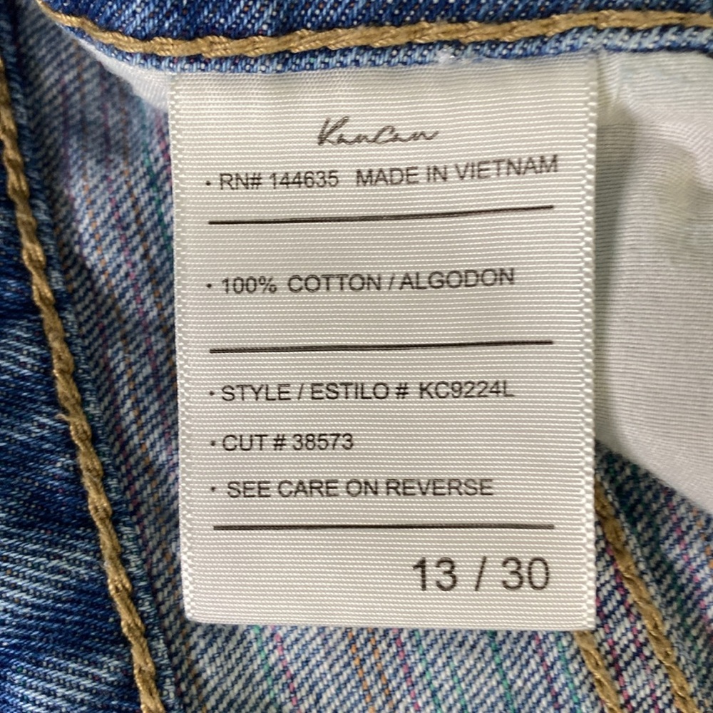 Kancan Distressed Skinny Jeans Raw Hem High Rise 100% Cotton Sz 30 - Picture 10 of 15